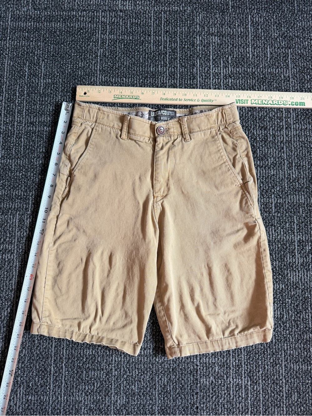 Lazer/Co Khaki Chino Utility Shorts Size 30